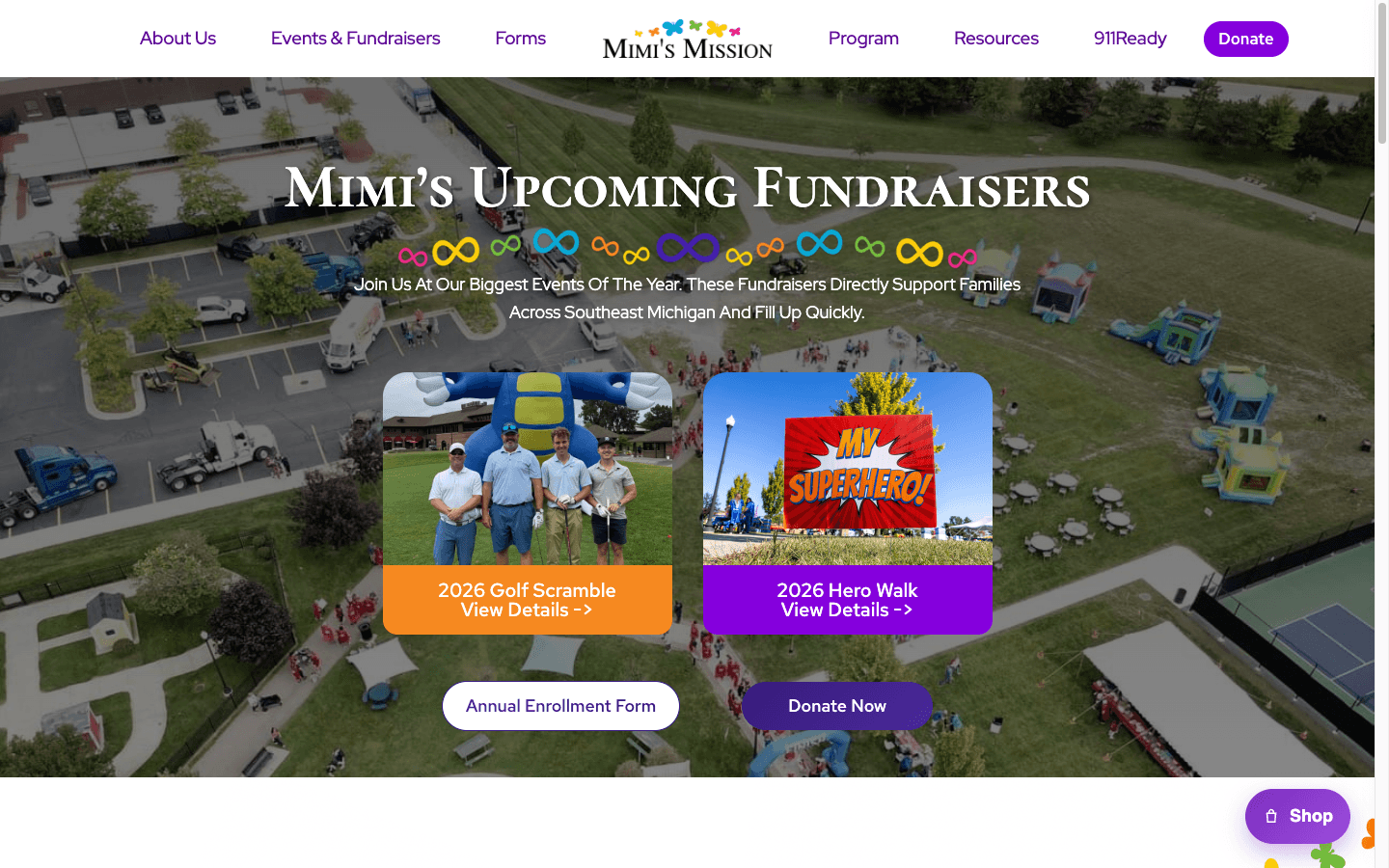 Mimi's Mission website